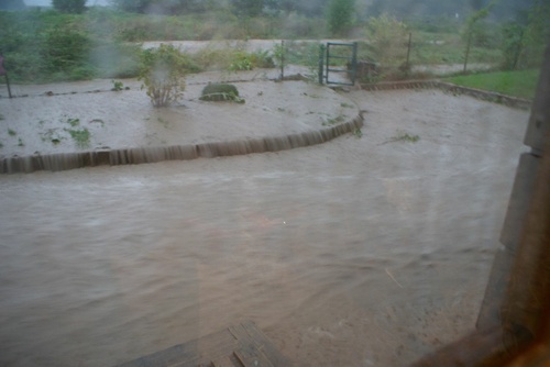 Ein Fluss im Garten der Familie L.